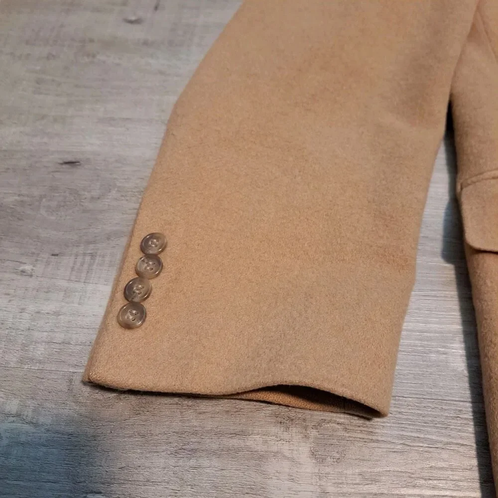 Joseph & Feiss Mens Blazer 41R Camel Hair 2 Button Tan Jacket Sport Coat